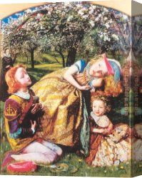 King's Canvas Paintings - The King's Orchard by Arthur Hughes