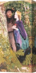 Arthur Canvas Paintings - The Long Engagement by Arthur Hughes