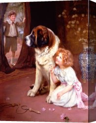 Hide-and-seek Canvas Paintings - Hide & Seek by Arthur John Elsley