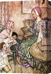 Call Canvas Paintings - Goblin Market Laura would call the little ones by Arthur Rackham
