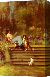 Friends Canvas Paintings - Among Friends by Arthur Wardle