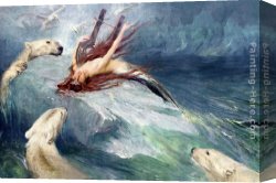 Arthur Canvas Paintings - The Lure Of The North by Arthur Wardle