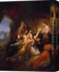 Ary Scheffer Canvas Paintings - Greek Women Imploring for Assistance by Ary Scheffer