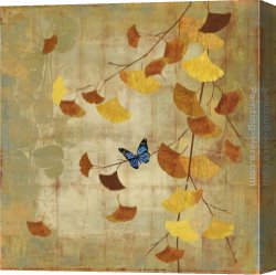 Branches Canvas Paintings - Gingko Branch II by Asia Jensen