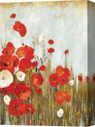 Wind Canvas Paintings - Poppies in the Wind by Asia Jensen