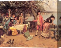 The Toast Canvas Paintings - The Toast by Auguste Emile Pinchart