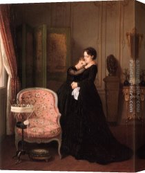 Toulmouche Canvas Paintings - Consolation by Auguste Toulmouche