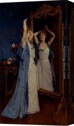 Toilette Canvas Paintings - La Toilette by Auguste Toulmouche