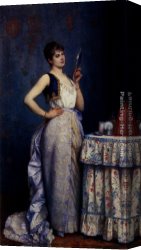 Preparing for The Costume Ball Canvas Paintings - Preparing For The Ball by Auguste Toulmouche