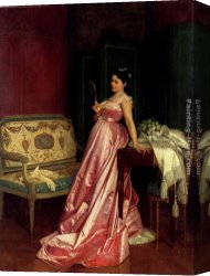 Toulmouche Canvas Paintings - The Admiring Glance by Auguste Toulmouche