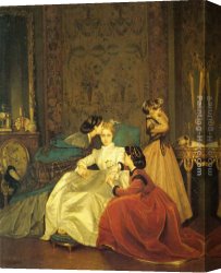 Toulmouche Canvas Paintings - The Reluctant Bride by Auguste Toulmouche