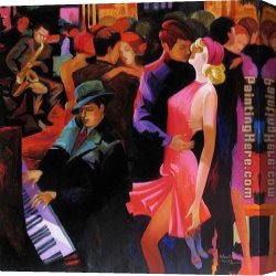 Piano Canvas Paintings - Piano Night by Avtandil