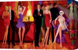 Preparing for The Costume Ball Canvas Paintings - Society Ball by Avtandil