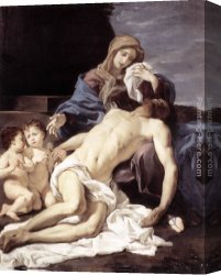 Piet Canvas Paintings - The Piet&agrave; (Mary Lamenting the Dead Christ) by Baciccio