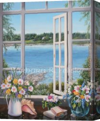 Felisky Canvas Paintings - A Breeze Off The Ocean by Barbara Felisky