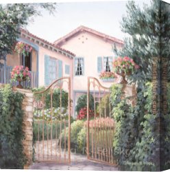 Felisky Canvas Paintings - A Gateway In Carmel by Barbara Felisky