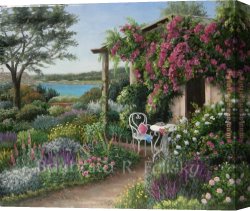 Felisky Canvas Paintings - A Glimpse of the Sea by Barbara Felisky