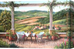 Tuscany Canvas Paintings - A Tuscany Moment by Barbara Felisky