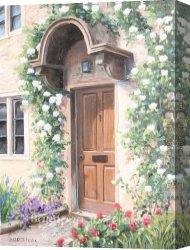 Felisky Canvas Paintings - Brown Door In Chertsey by Barbara Felisky