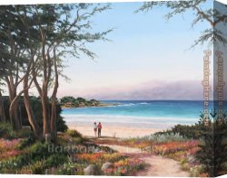 Felisky Canvas Paintings - Carmel By The Sea by Barbara Felisky