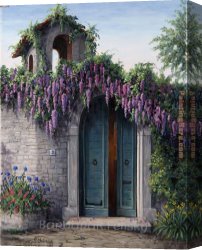 Felisky Canvas Paintings - Ravello Wisteria by Barbara Felisky