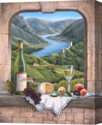 Magic Moments Canvas Paintings - Rhine Wine Moment by Barbara Felisky