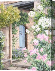 Felisky Canvas Paintings - Roses By The Dooryard by Barbara Felisky