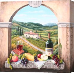 The Beatles @ Abbey Road Canvas Paintings - Scene With The Vinyard Road by Barbara Felisky