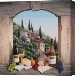 Felisky Canvas Paintings - Still Life In The Italian Hills by Barbara Felisky
