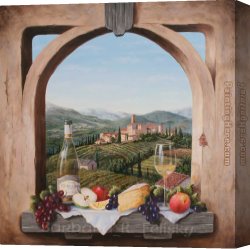 Felisky Canvas Paintings - Still Life With The Castello by Barbara Felisky