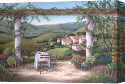 Felisky Canvas Paintings - Vineyard Afternoon by Barbara Felisky