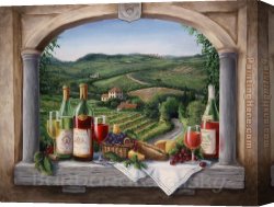 Felisky Canvas Paintings - Vineyard Reveries by Barbara Felisky