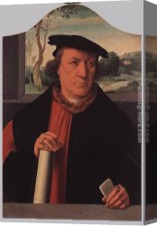 Arnold Canvas Paintings - Burgomaster Arnold von Brauweiler by Barthel Bruyn