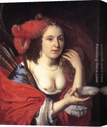 Bartholomeus Johannes Van Hove Canvas Paintings - Anna du Pire as Granida by Bartholomeus van der Helst
