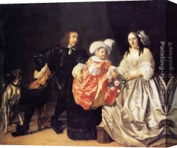 Bartholomeus Johannes Van Hove Canvas Paintings - Pieter van de Venne and Family by Bartholomeus van der Helst