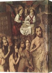 Bartolome Esteban Murillo Canvas Paintings - Christ Leading the Patriarchs to the Paradise (detail) by Bartolome Bermejo