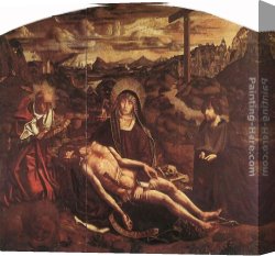 Piet Canvas Paintings - Piet&agrave; of Canon Luis Despl&aacute; by Bartolome Bermejo