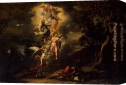Jacob Duck Canvas Paintings - Jacob's Dream by Bartolome Esteban Murillo