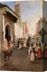 Entrance Canvas Paintings - Entrance of Mohammed II into Constantinople by Benjamin Jean Joseph Constant