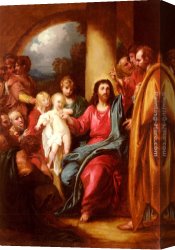 Almost Heaven Canvas Paintings - Christ Showing A Little Child As The Emblem Of Heaven by Benjamin West