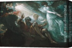 Moses Canvas Paintings - Moses Shown the Promised Land by Benjamin West