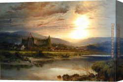 The Beatles @ Abbey Road Canvas Paintings - Tintern Abbey by Benjamin Williams Leader