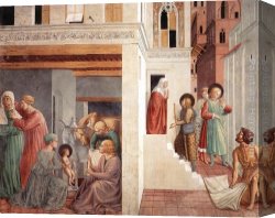North Star Canvas Paintings - Scenes from the Life of St Francis (Scene 1, north wall) by Benozzo di Lese di Sandro Gozzoli