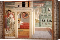 North Star Canvas Paintings - Scenes from the Life of St Francis (Scene 2, north wall) by Benozzo di Lese di Sandro Gozzoli