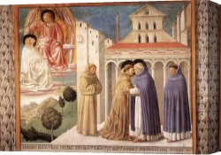 Autumn Scene Canvas Paintings - Scenes from the Life of St Francis (Scene 4, south wall) by Benozzo di Lese di Sandro Gozzoli