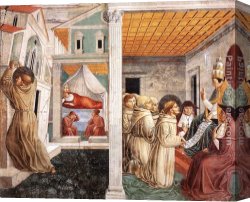 North Star Canvas Paintings - Scenes from the Life of St Francis (Scene 5, north wall) by Benozzo di Lese di Sandro Gozzoli