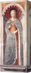 Benozzo Di Lese Di Sandro Gozzoli Canvas Paintings - St Fina (on the pillar) by Benozzo di Lese di Sandro Gozzoli