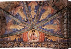 Saint Francis of Assisi Canvas Paintings - St Francis in Glory and Saints by Benozzo di Lese di Sandro Gozzoli