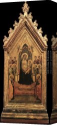 Daddi Canvas Paintings - Madonna and Child Enthroned with Angels and Saints by Bernado Daddi