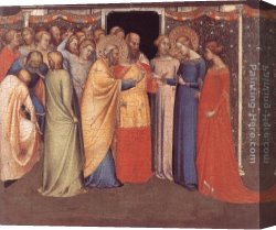 Daddi Canvas Paintings - The Marriage of the Virgin by Bernado Daddi